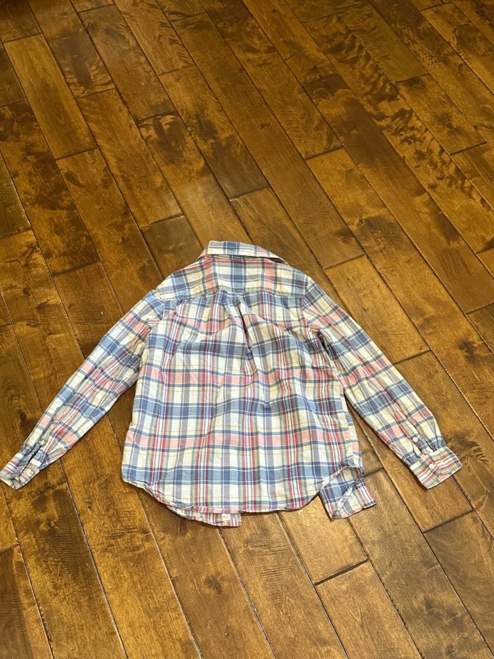 Ralph Lauren Kids Plaid Button-Down Shirt in Blue & Pink